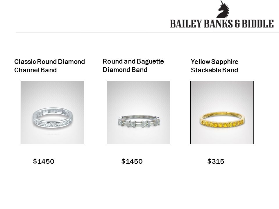 $1450 $315 Classic Round Diamond Channel Band Round and Baguette Diamond Band Yellow Sapphire Stackable Band
