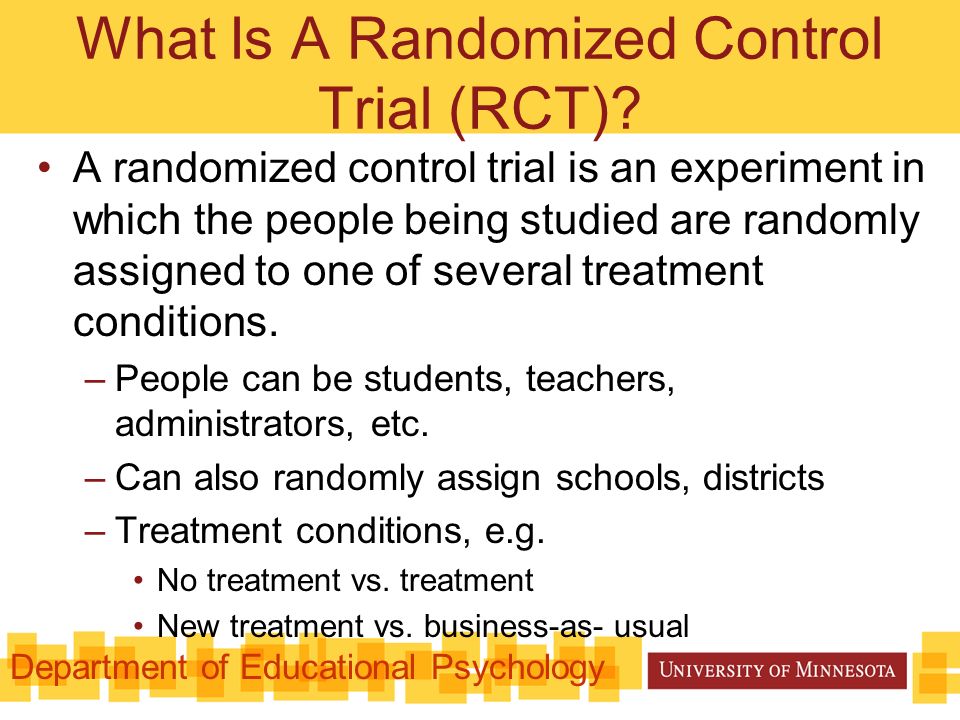 What Is A Randomized Control Trial (RCT).