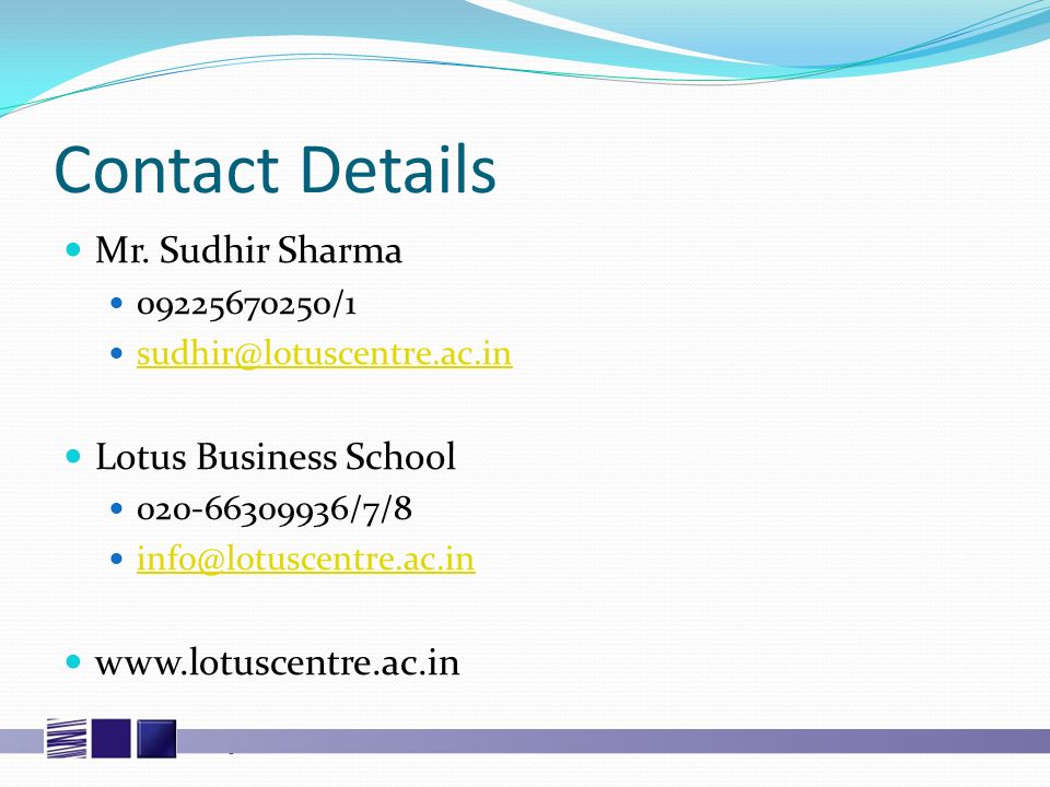 Contact Details Mr.