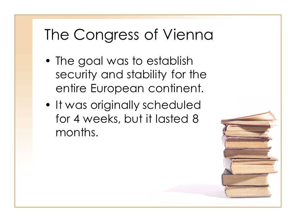 what were the goals of the congress of vienna