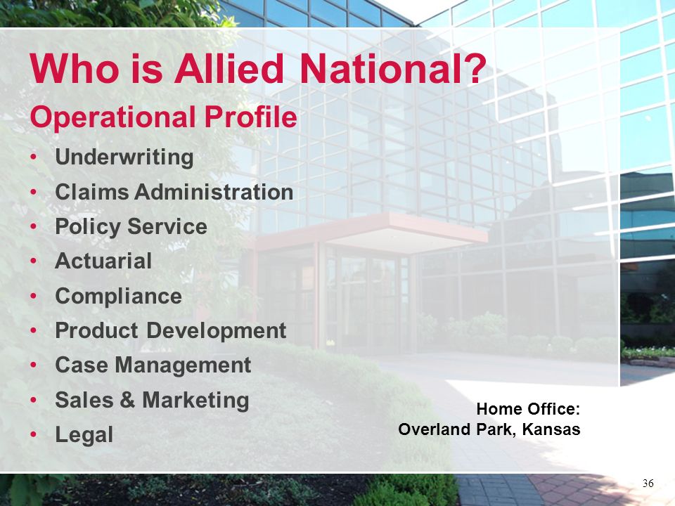 Who is Allied National.