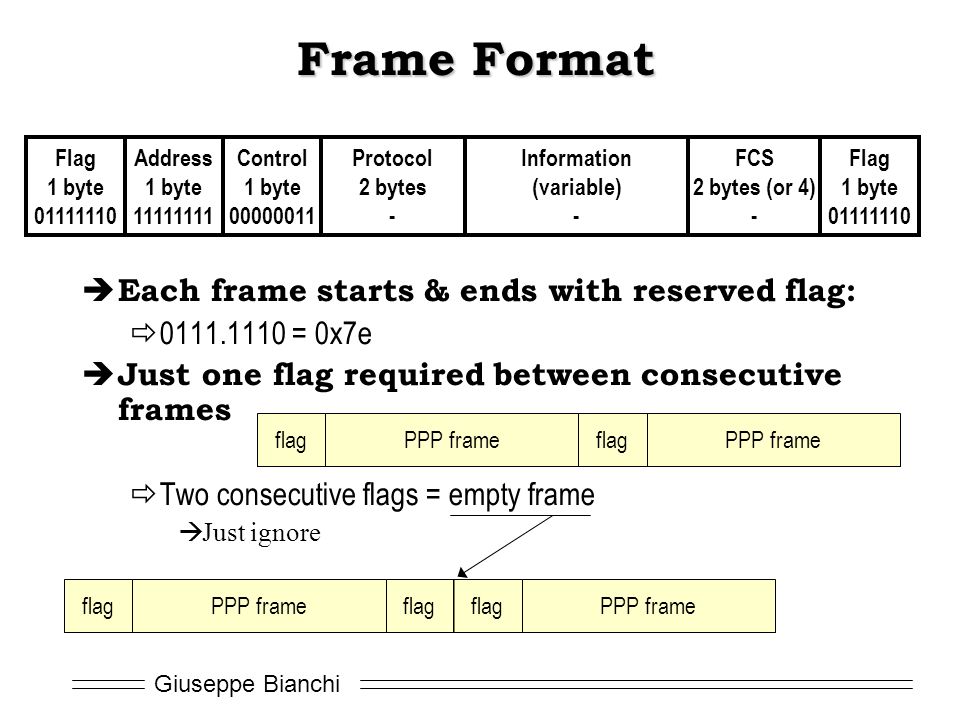 a ppp frame includes fcs