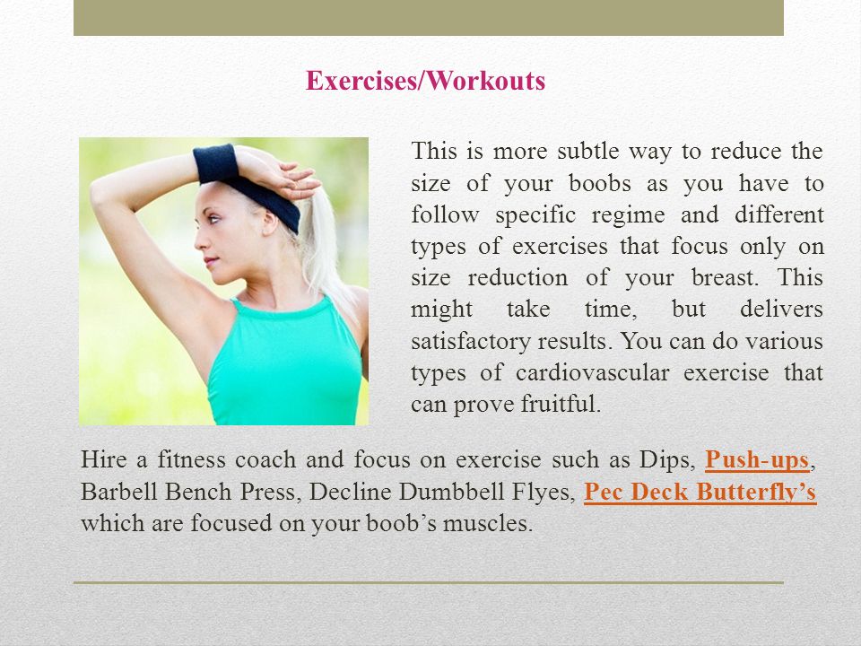 best exercise to reduce breast size Mommy morgan phone sex