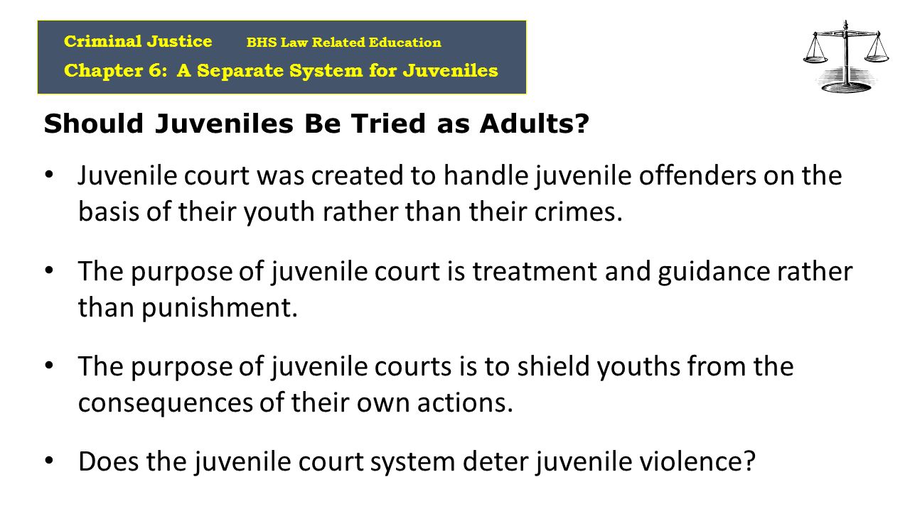 should juveniles be charged as adults