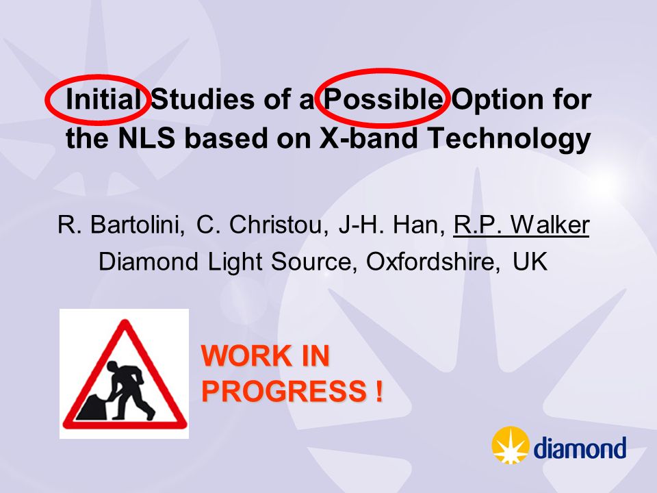 Initial Studies of a Possible Option for the NLS based on X-band Technology R.