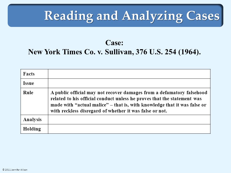 Reading and Analyzing Cases Case: New York Times Co.