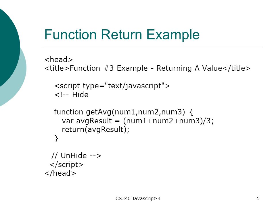 CS346 Javascript-41 Module 4 JavaScript Functions. - ppt download