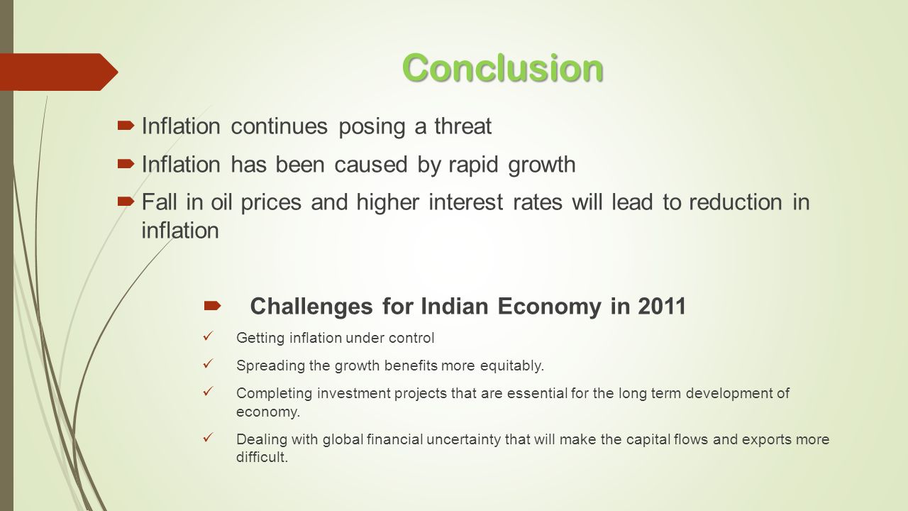 conclusion on inflation in india