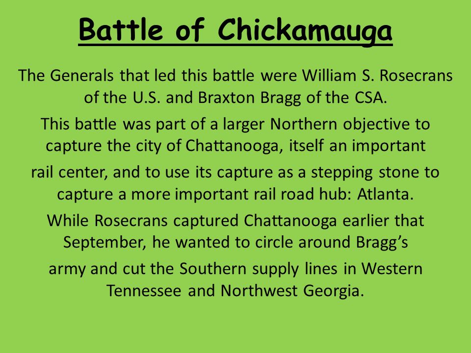 when did the battle of chickamauga take place