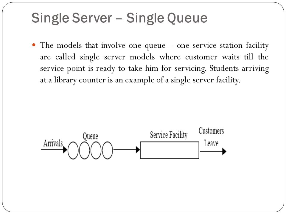single server queuing models