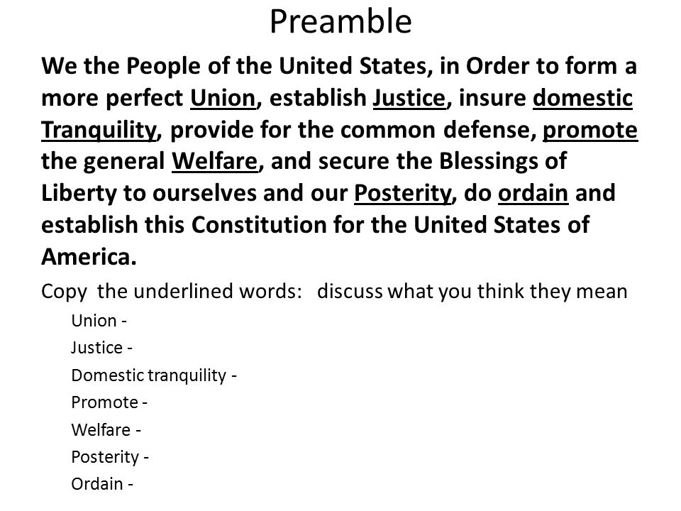 Where Can You Find The Phrase To Insure Domestic Tranquility