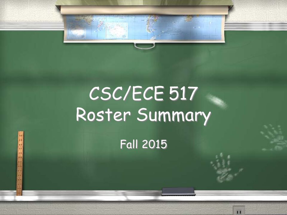 CSC/ECE 517 Roster Summary Fall 2015