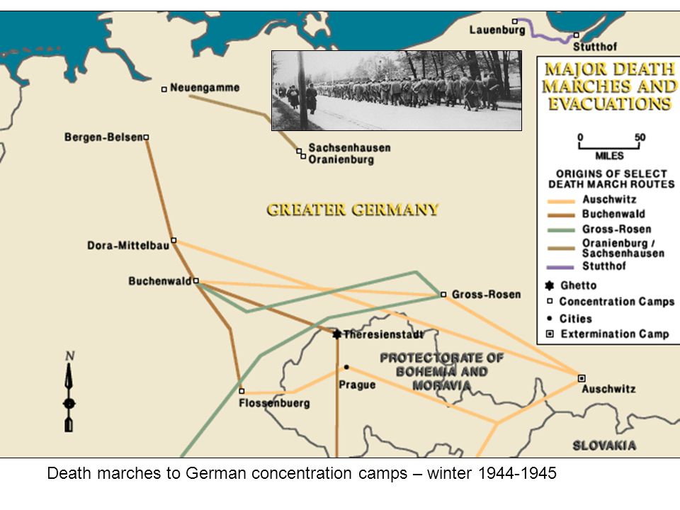 Death marches to German concentration camps – winter
