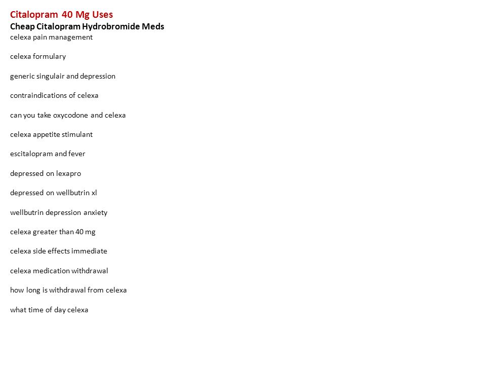 Pain lexapro management and