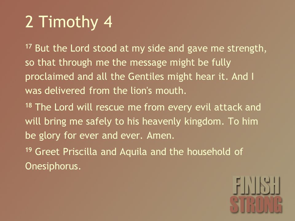 Winning Tomorrows Battles Today 2 Timothy 4 Ppt Download