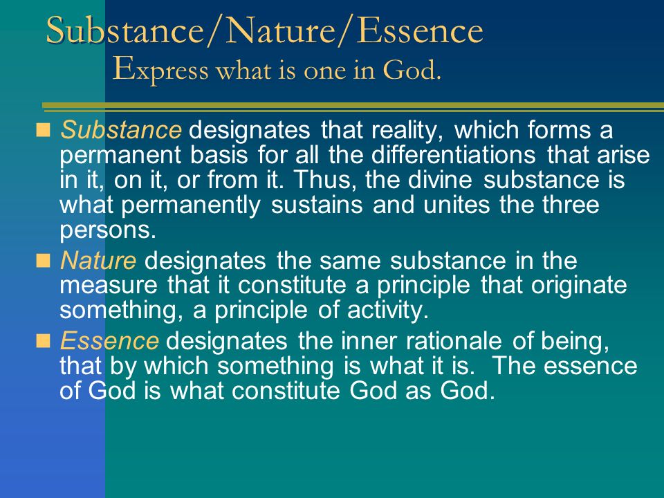 nature of substance