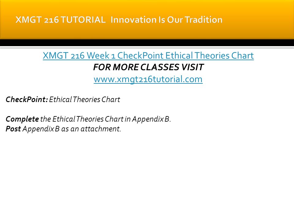 Ethical Theories Chart