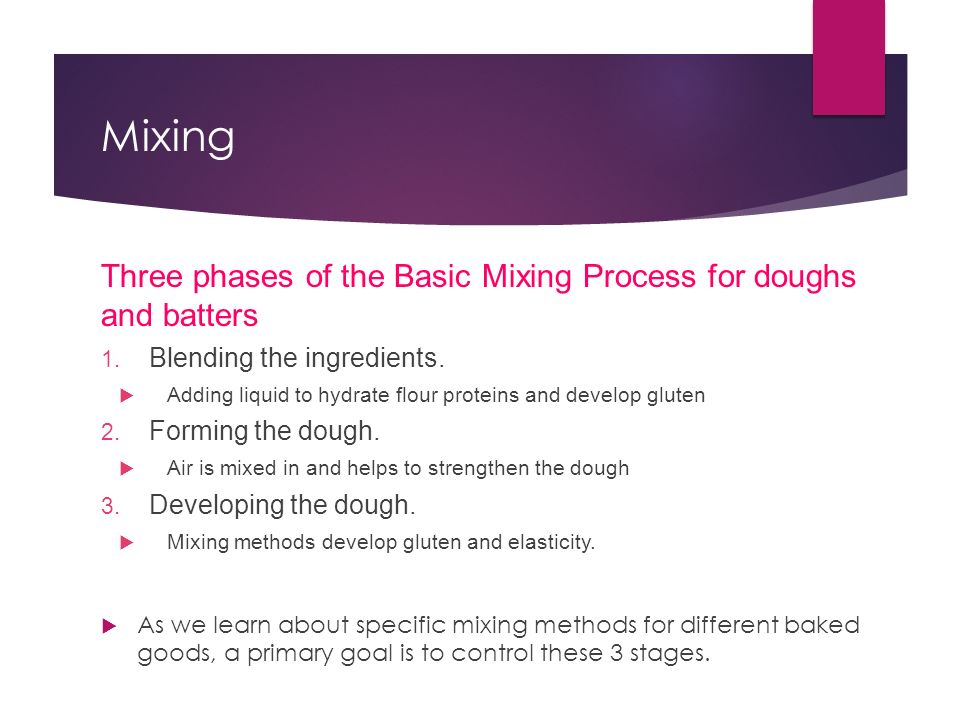 Dough Mixing, Baking Processes
