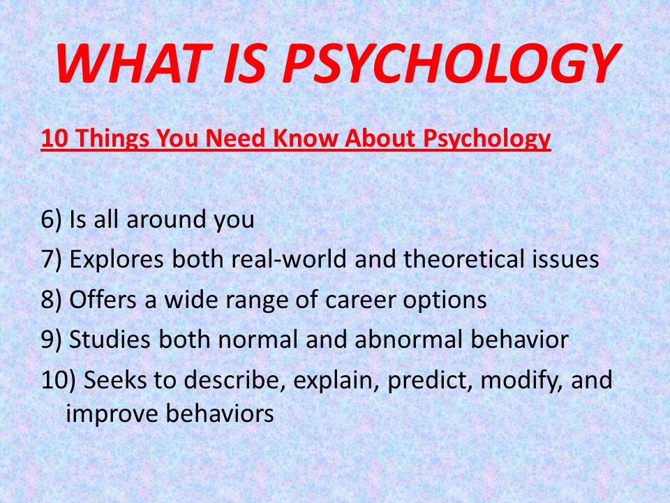 the school of thought in psychology
