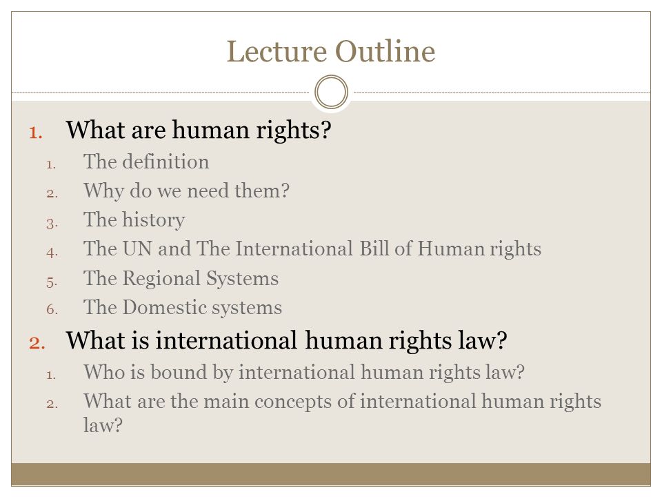 Топик: Human rights