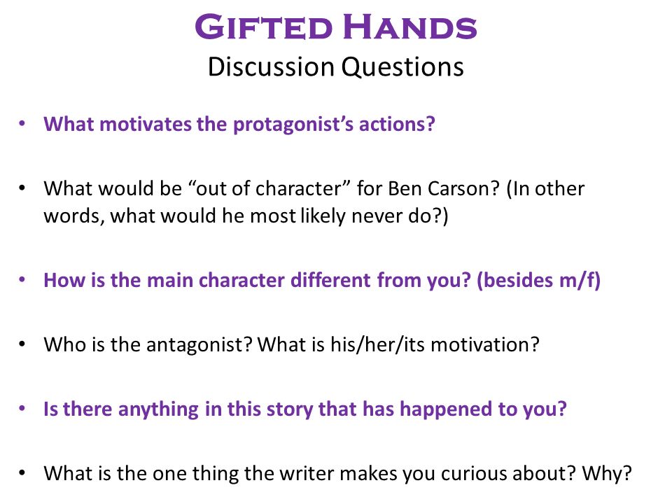 gifted hands summary