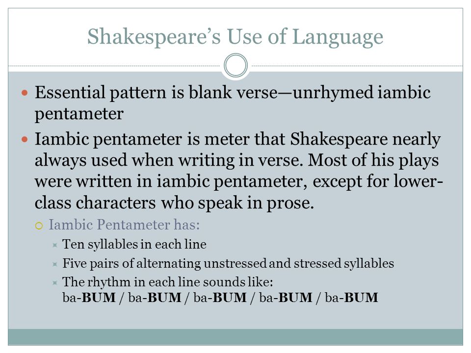 use of language in othello