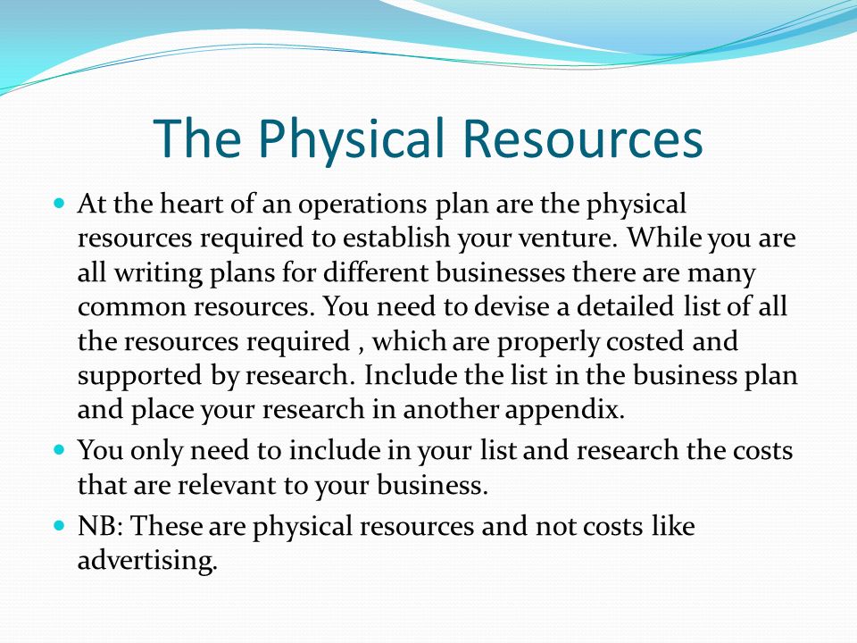 physical resources in business definition