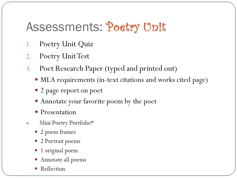 how to write a research paper on a poem