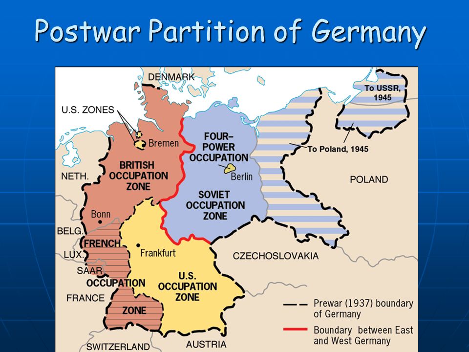 The Cold War Begins Postwar Partition of Germany. - ppt download