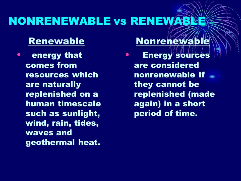 Is Sunlight Renewable Or Nonrenewable  