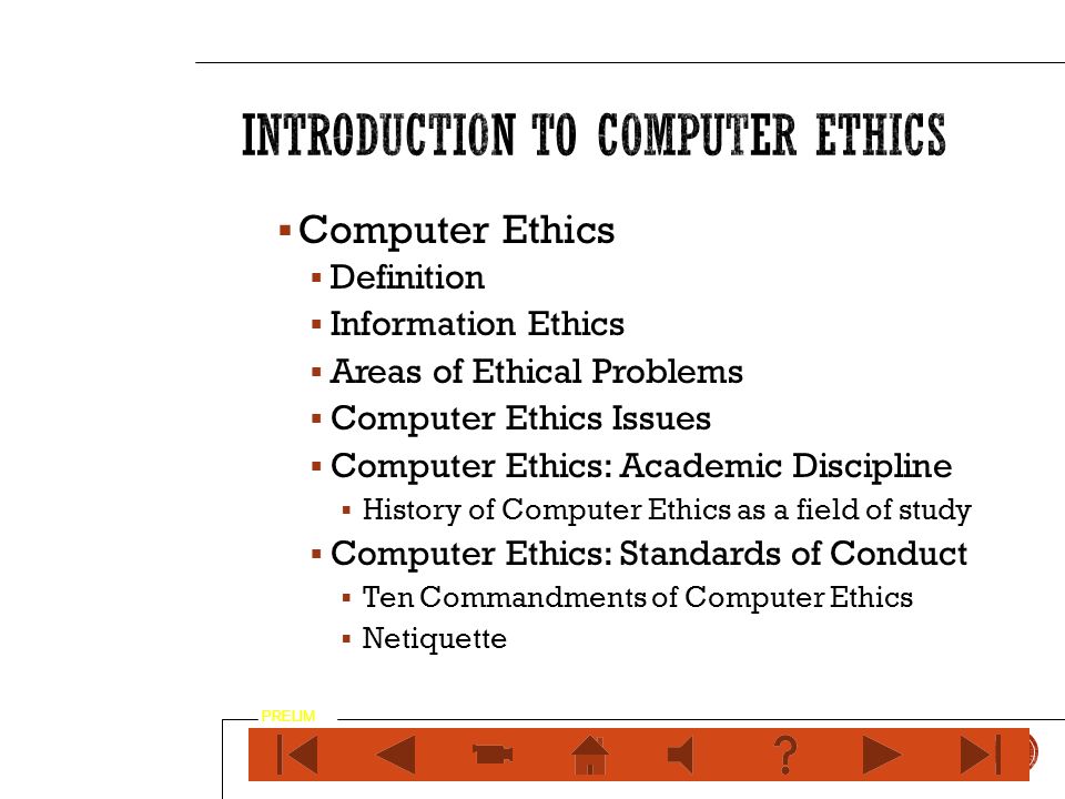 Computer Ethics  Definition  Information Ethics  Areas of Ethical  Problems  Computer Ethics Issues  Computer Ethics: Academic Discipline   History. - ppt download