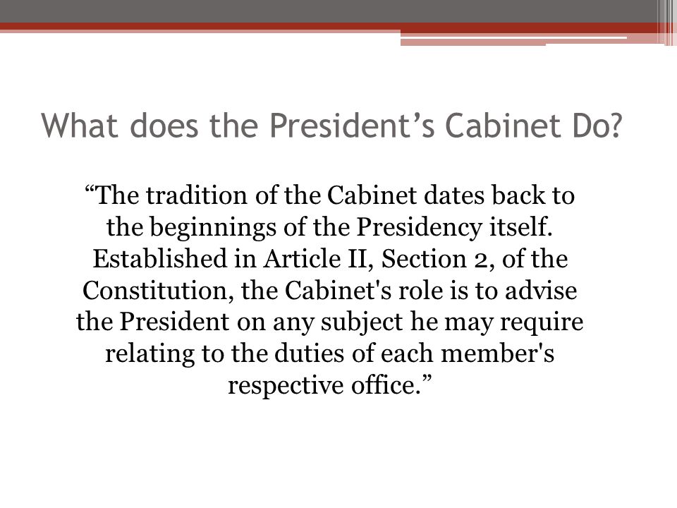 The Powers Of The President And The Cabinet 12 Powers Granted By