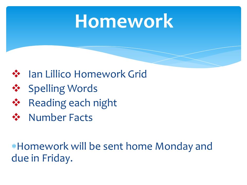 ian lillico homework grid