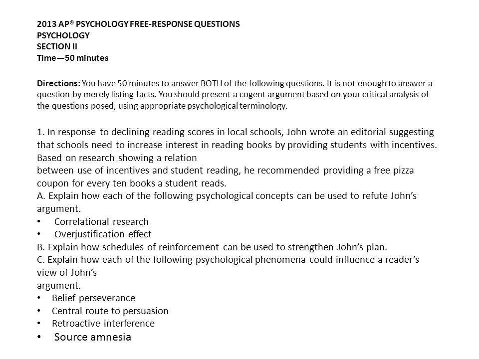 2011 ap psychology free response questions answers