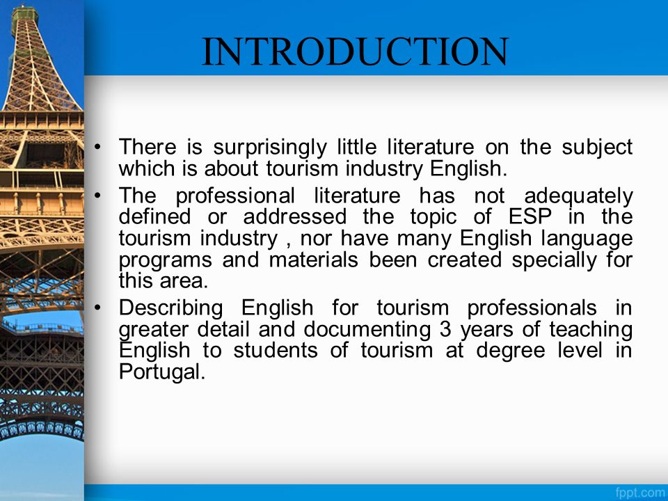 ESP - Tourism