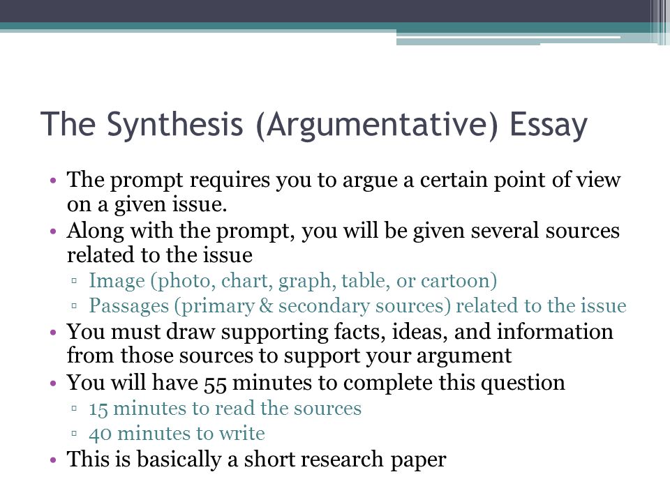 how to write ap synthesis essay