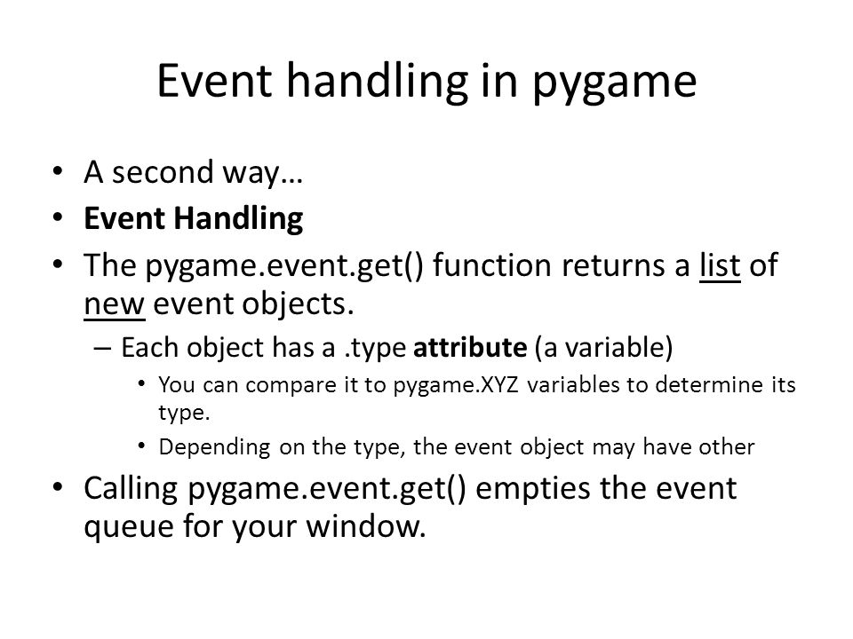 (More) Event handling. Input and Windowed-OS’s Windowed OS’s (Windows ...
