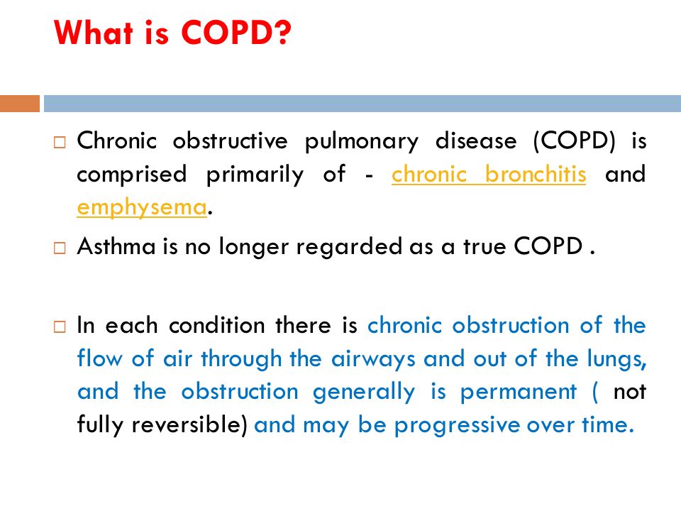 What is COPD.