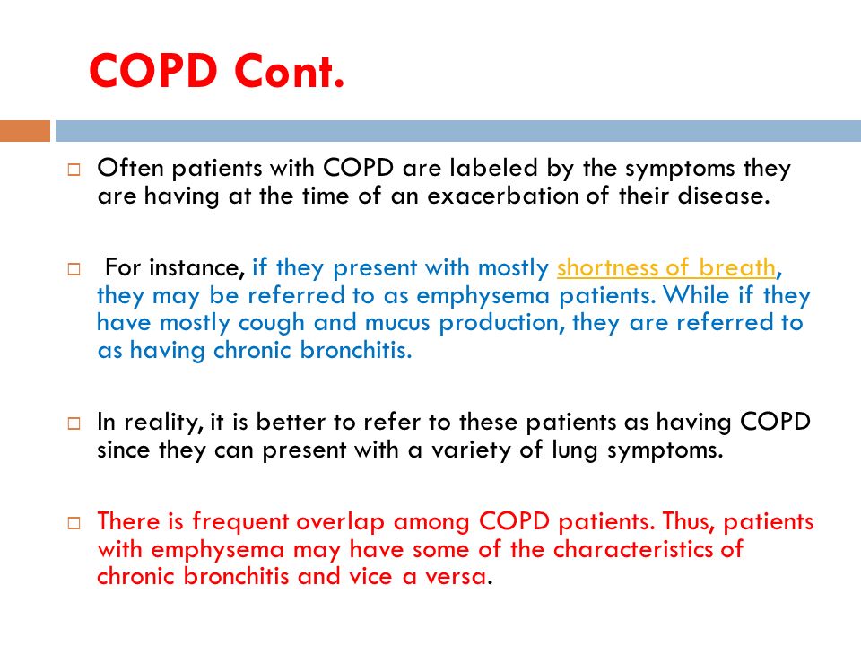 COPD Cont.