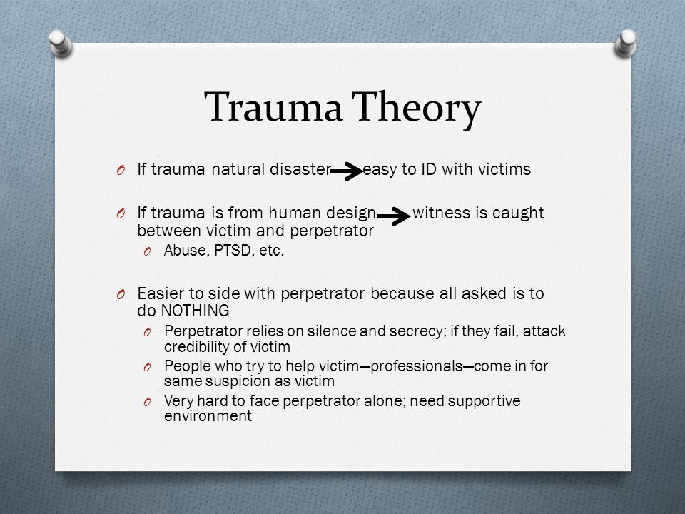 Bloom Trauma Theory Abbreviated