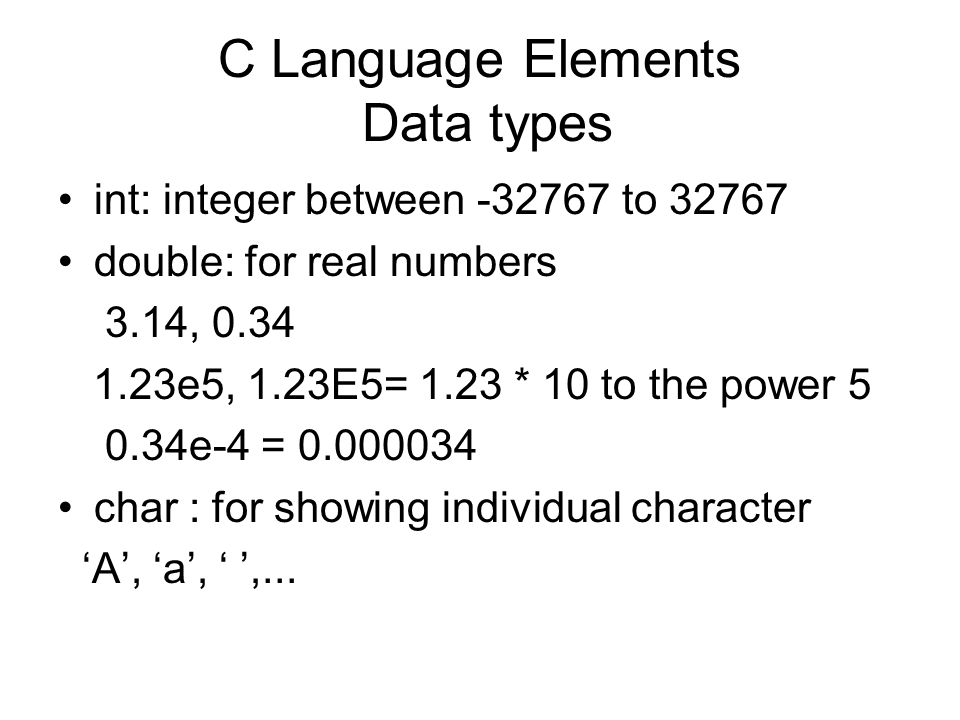 C Language Elements Preprocessor Directives # (sign for preprocessor  directive commands) #include Standard header file (.h) Library. - ppt  download