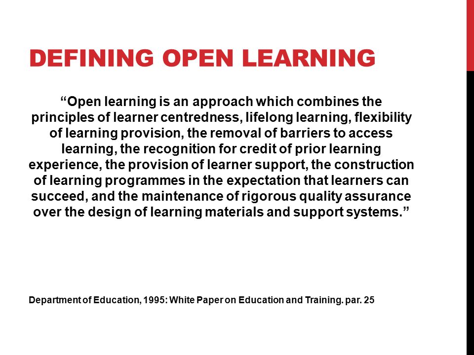 Open learning
