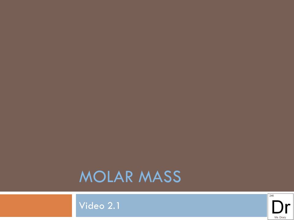 MOLAR MASS Video 2.1