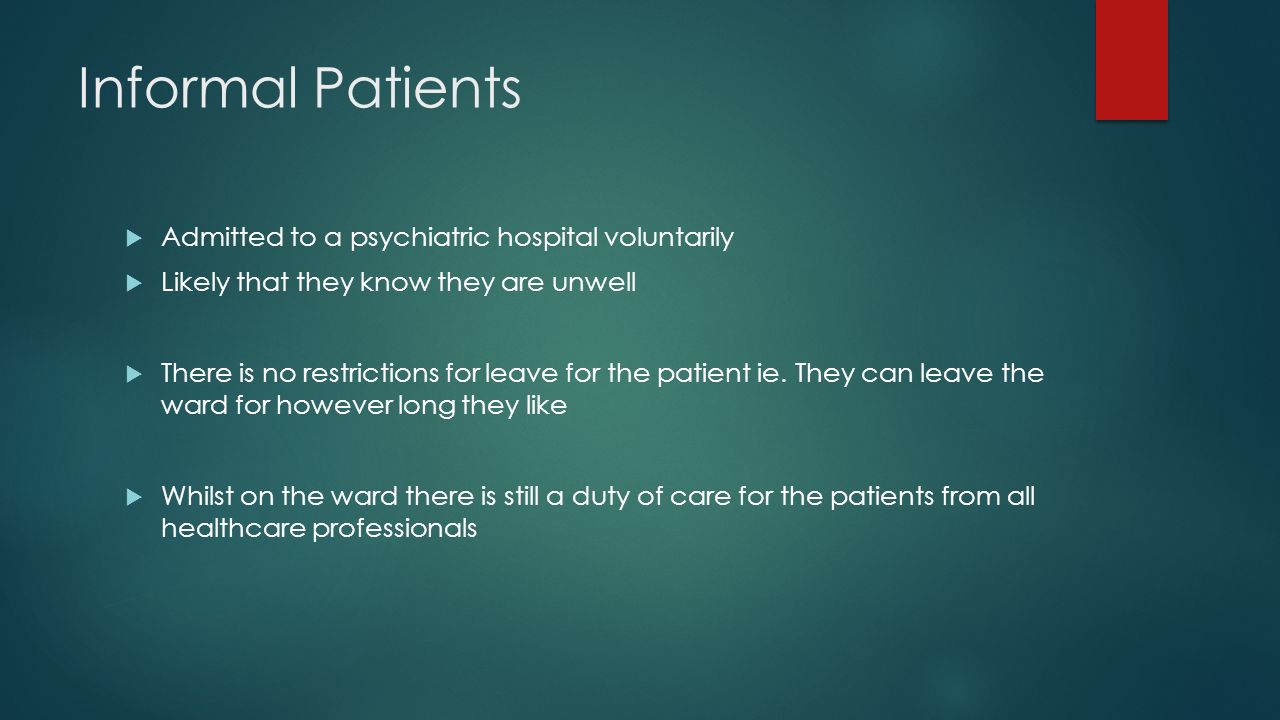 A Brief Overview of the Mental Health Act and the Confused Patient BY  NATASHA WESTBROOK. - ppt download