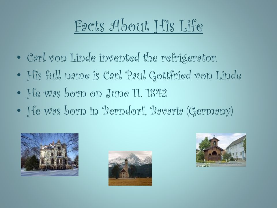 Carl von Linde. Introduction Hi my name is Aleesha. I am the creator of this power point. My power point is about Carl von Linde the creator of the refrigerator. - ppt