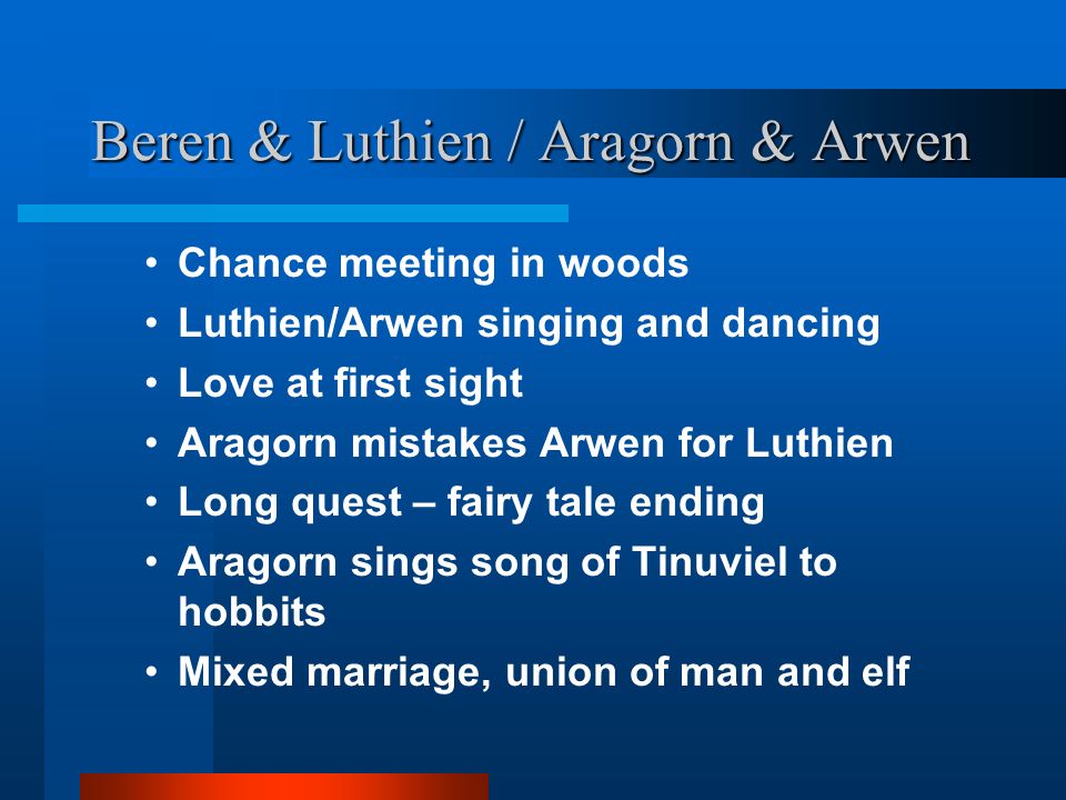 Silmarillion Beren and Luthien. Importance of Beren and Luthien tale to  Tolkien Connection to Edith. - ppt download