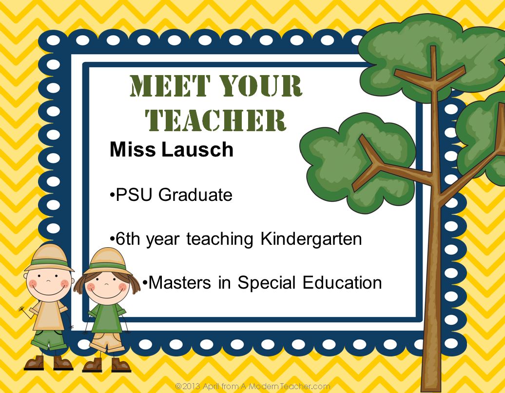 Miss Lausch PSU Graduate 6th year teaching Kindergarten Masters in Special Education