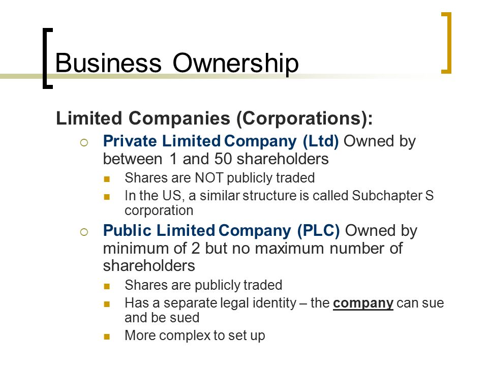 Business Ownership Unit 1 2 Types Of Business Organisations For Profit Non Profit Ngo Charities Sole Trader Proprietors Partnerships Companies Corporations Ppt Download