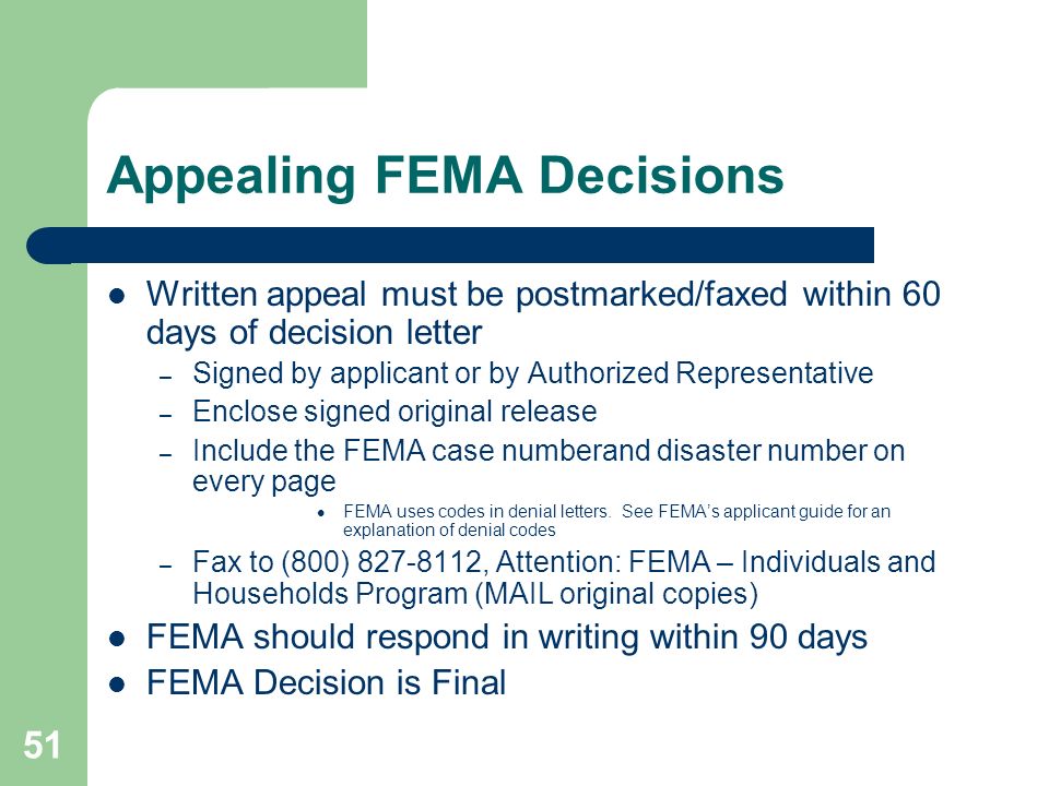 fema appeal letter sample appeal decision letter sample