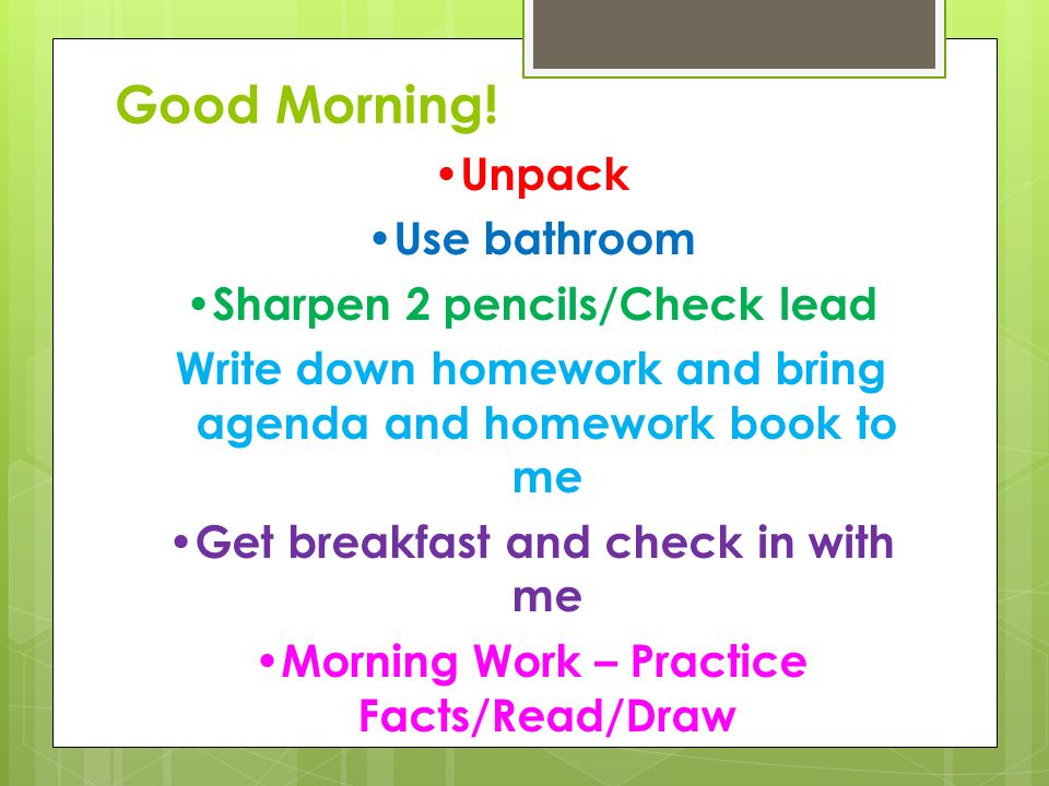 good facts about homework